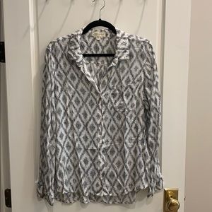 Cloth & Stone Ikat Print Buttondown - size Large